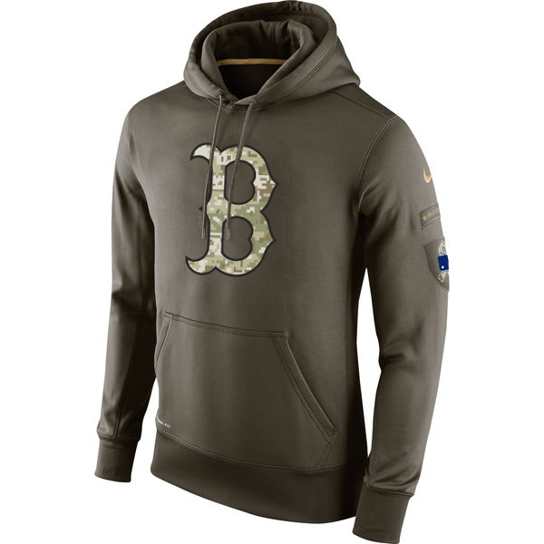 MLB Men Boston Red Sox Nike Olive Salute To Service KO Performance Hoodie Green->washington nationals->MLB Jersey